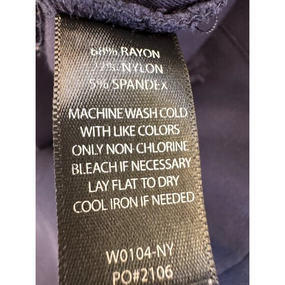 Betabrand Women's Size Large Petite Navy Wide-Leg Stretch Dress Pants - Picture 9 of 9